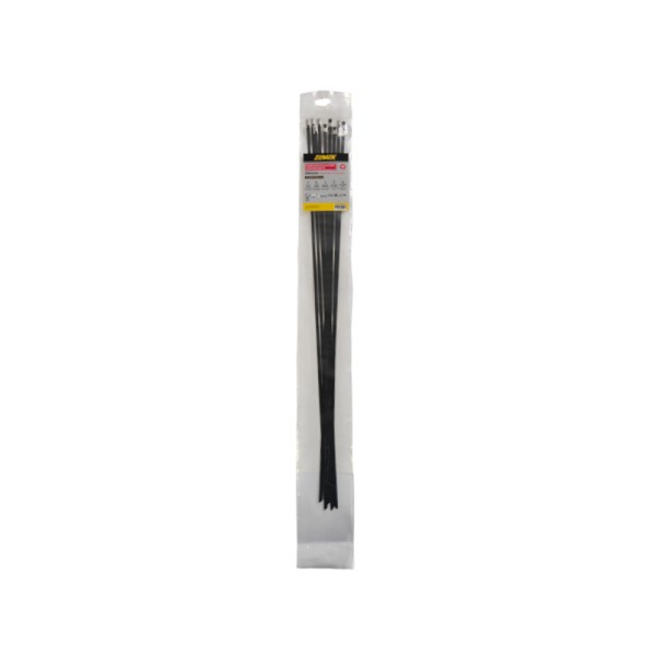 Zemek ZK-SSC-S-520-21-316 Ανοξείδωτα Μεταλλικά Δεματικά με Επένδυση 4.6x520mm SS316 Μαύρα 10TMX 