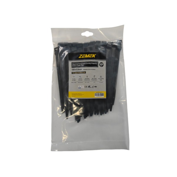 Zemek ZK-E-HD-180-7-B Ενισχυμένα Δεματικά Διπλής Κεφαλής 9x180mm Μαύρα 100ΤΜΧ Zemek ZK-E-HD-180-7-B Ενισχυμένα Δεματικά Διπλής Κεφαλής 9x180mm Μαύρα 100ΤΜΧ