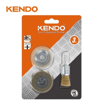 Kendo 76100120 Σετ Βούρτσες Δράπανου 3ΤΜΧ