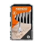 Kendo 11606633 Σετ Τρυπάνια Ξύλου Φτερού 6TMX O10-12-16-18-20-25MM