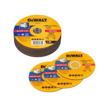 DT20594 Δίσκος Κοπής Inox 125x1mm Σετ 25 τεμ DEWALT Ηλεκτρικά Εργαλεία DT20594 Δίσκος Κοπής Inox 125x1mm Σετ 25 τεμ DEWALT Ηλεκτρικά Εργαλεία