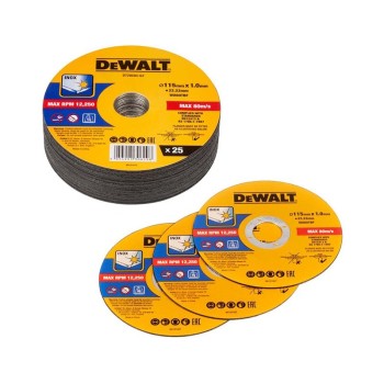 DT20593 Δίσκος Κοπής Inox 115x1mm Σετ 25 τεμ DEWALT Ηλεκτρικά Εργαλεία DT20593 Δίσκος Κοπής Inox 115x1mm Σετ 25 τεμ DEWALT Ηλεκτρικά Εργαλεία