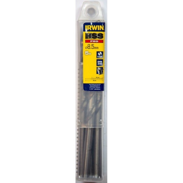 Irwin 10502495 Τρυπάνια Μετάλλου HSS 8.5x160mm 5ΤΜΧ 