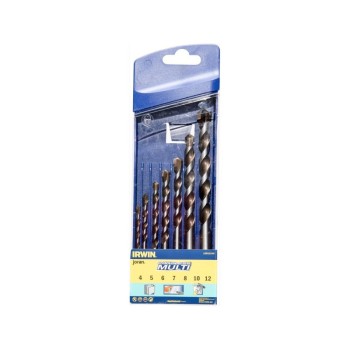 Irwin 10501940 Σετ Τρυπάνια Δομικών Υλικών 4-12mm 7ΤΜΧ 