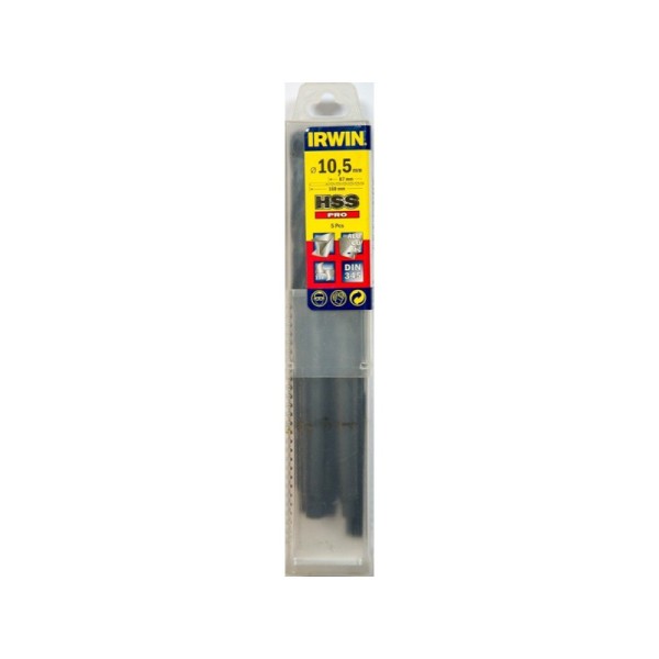 Irwin 10502419 Τρυπάνι Μετάλλου HSS 10.5x168mm Irwin 10502419 Τρυπάνι Μετάλλου HSS 10.5x168mm