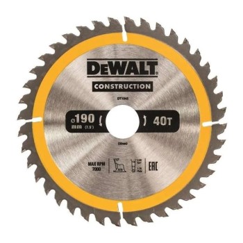 Dewalt DT1945 Δίσκος Κοπής Φορητών Δισκοπριονων 190 X 30mm 40T Ηλεκτρικά Εργαλεία