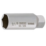 Unior 623217 Καρυδάκι για Μπουζί 3/8” με Λεπτά Τοιχώματα, 6γωνο 3058/2 No21 