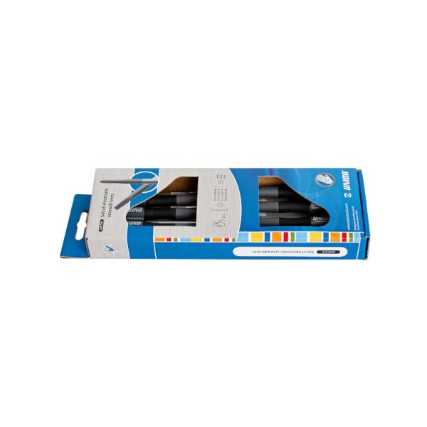 Unior 620960 Συλλογή Kατσαβιδιών Hλεκτρονικών σε Xαρτόκουτο με Παράθυρο /7 