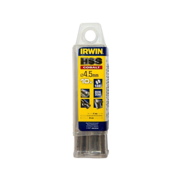 Irwin 10502524 Σετ Τρυπάνια Κοβαλτίου 4.5mm 10ΤΜΧ Irwin 10502524 Σετ Τρυπάνια Κοβαλτίου 4.5mm 10ΤΜΧ