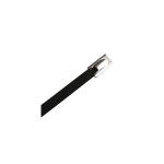 Zemek ZK-SSC-S-290-11-316 Ανοξείδωτα Μεταλλικά Δεματικά με Επένδυση 4.6x290mm SS316 Μαύρα 10TMX