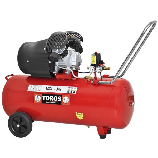 TOROS:  ΑΕΡΟΣΥΜΠΙΕΣΤΗΣ 100LT/3HP 230V Ηλεκτρικά Εργαλεία