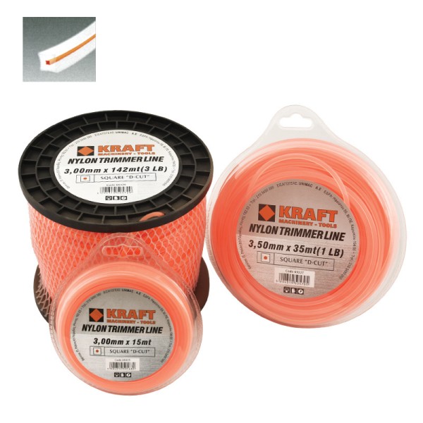 KRAFT: ΜΕΣΙΝΕΖΑ - ΝΗΜΑ ΚΟΠΗΣ ΤΕΤΡΑΓΩΝΟ ΕΝΙΣΧΥΜΕΝΟΥ ΠΥΡΗΝΑ SQUARE  Κήπος - Αγρός