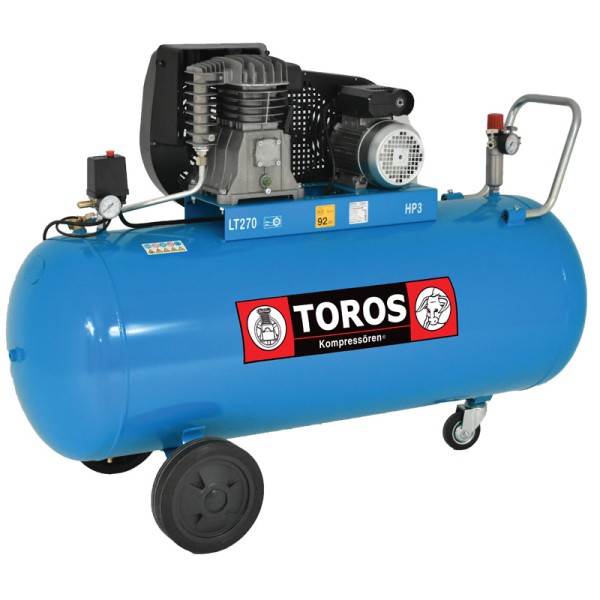 TOROS: ΑΕΡΟΣΥΜΠΙΕΣΤΗΣ ΜΕ ΙΜΑΝΤΑ 270LIT/5,5HP 400V Ηλεκτρικά Εργαλεία