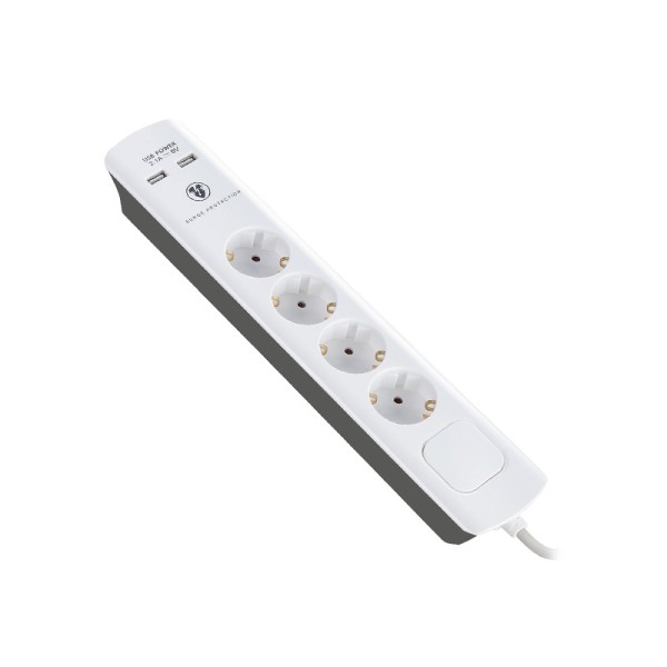 BULLE: ΠΟΛΥΠΡΙΖΟ ΜΕ ΠΡΟΣΤΑΣΙΑ 4 ΘΕΣΕΩΝ 3m +2x USB Υδραυλικά - Ηλεκτρολογικά