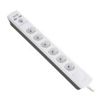 BULLE: ΠΟΛΥΠΡΙΖΟ ΜΕ ΠΡΟΣΤΑΣΙΑ 6 ΘΕΣΕΩΝ 1,5m +2x USB Υδραυλικά - Ηλεκτρολογικά