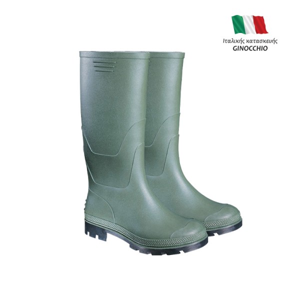 GINOCCHIO: ΓΑΛΟΤΣΕΣ  P.V.C. ΜΕ ΑΝΤΙ-ΟΛΙΣΘΗΤΙΚΗ ΣΟΛΑ ΠΡΑΣΙΝΕΣ ΜΕΓΕΘΟΣ 42 